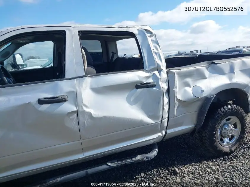 2011 Ram Ram 2500 St VIN: 3D7UT2CL7BG552576 Lot: 41719854