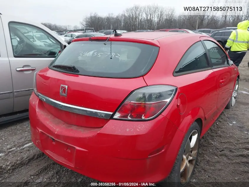 2008 Saturn Astra Xr VIN: W08AT271585075113 Lot: 38358255