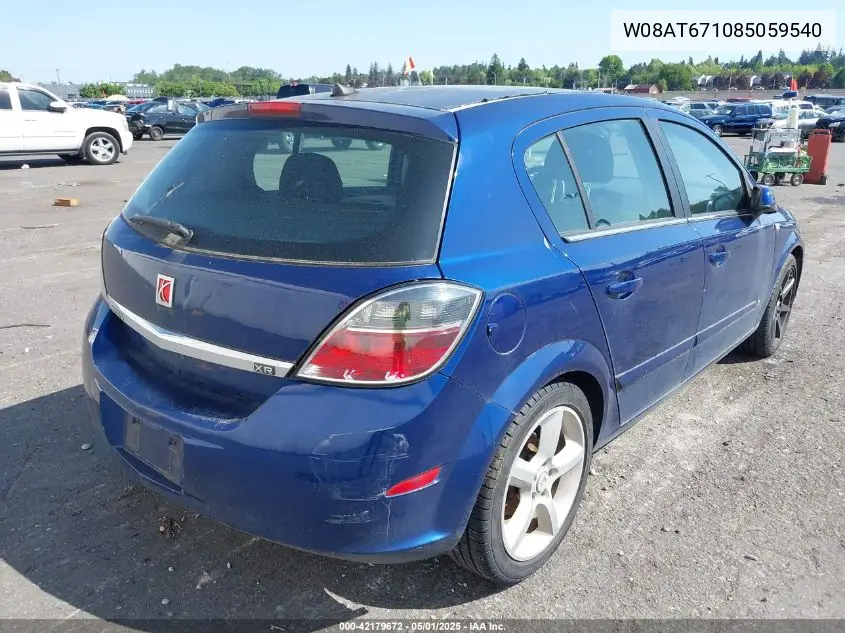 2008 Saturn Astra Xr VIN: W08AT671085059540 Lot: 42179672