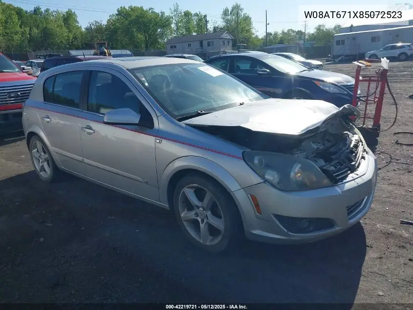 2008 Saturn Astra Xr VIN: W08AT671X85072523 Lot: 42219721