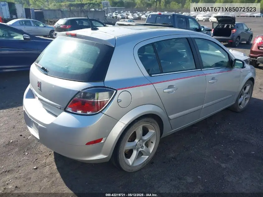 2008 Saturn Astra Xr VIN: W08AT671X85072523 Lot: 42219721