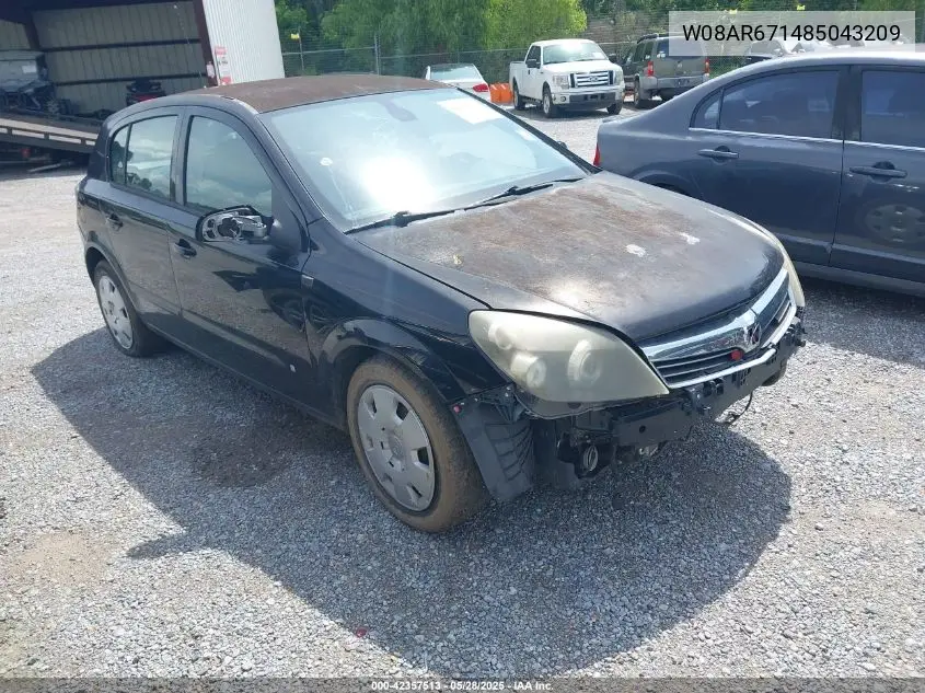 2008 Saturn Astra Xe VIN: W08AR671485043209 Lot: 42357513