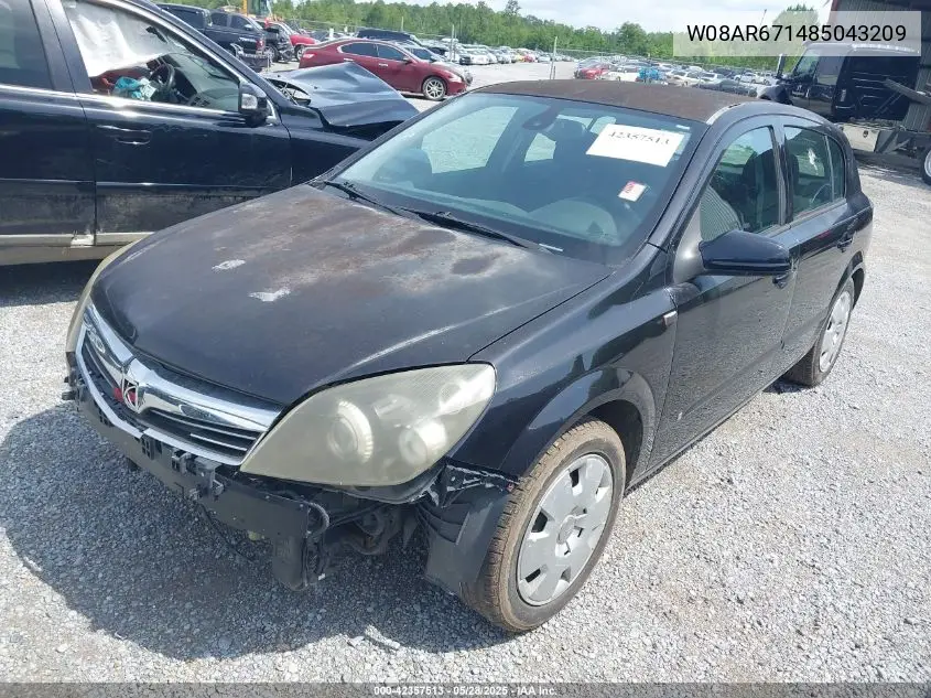 2008 Saturn Astra Xe VIN: W08AR671485043209 Lot: 42357513