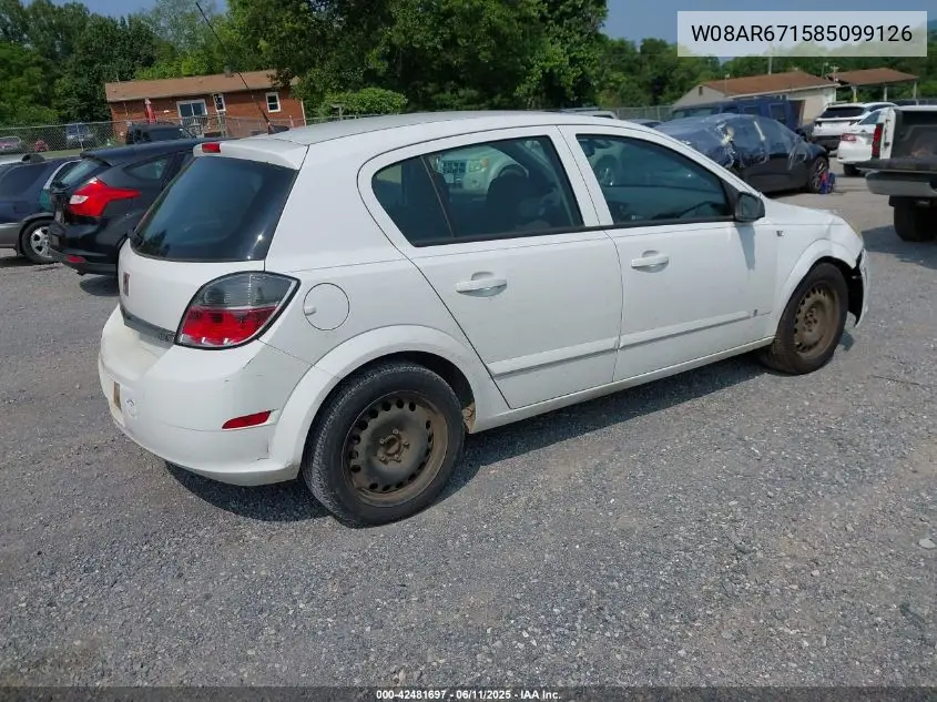 2008 Saturn Astra Xe VIN: W08AR671585099126 Lot: 42481697
