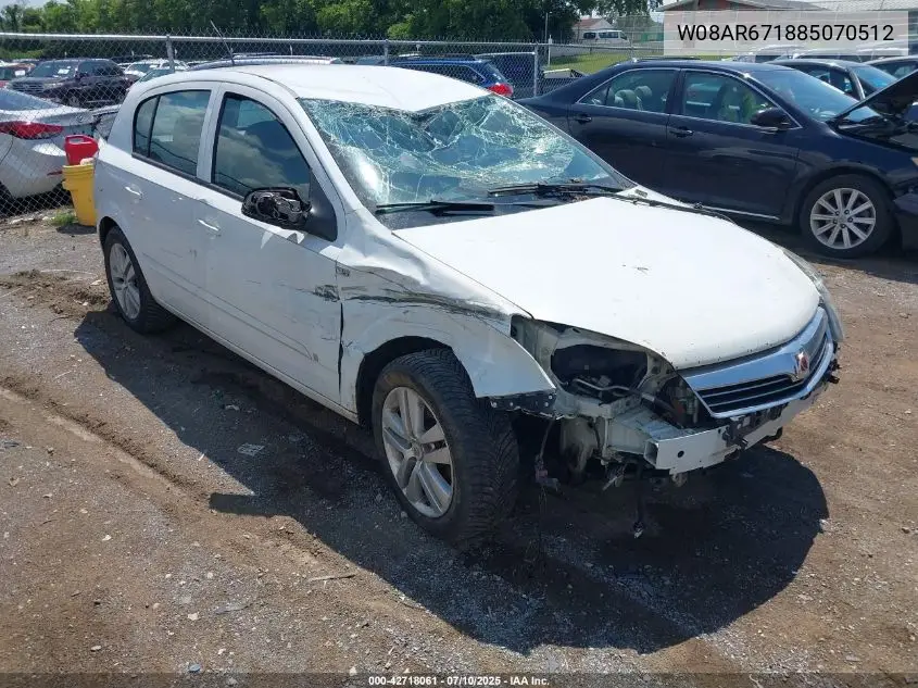 2008 Saturn Astra Xe VIN: W08AR671885070512 Lot: 42718061