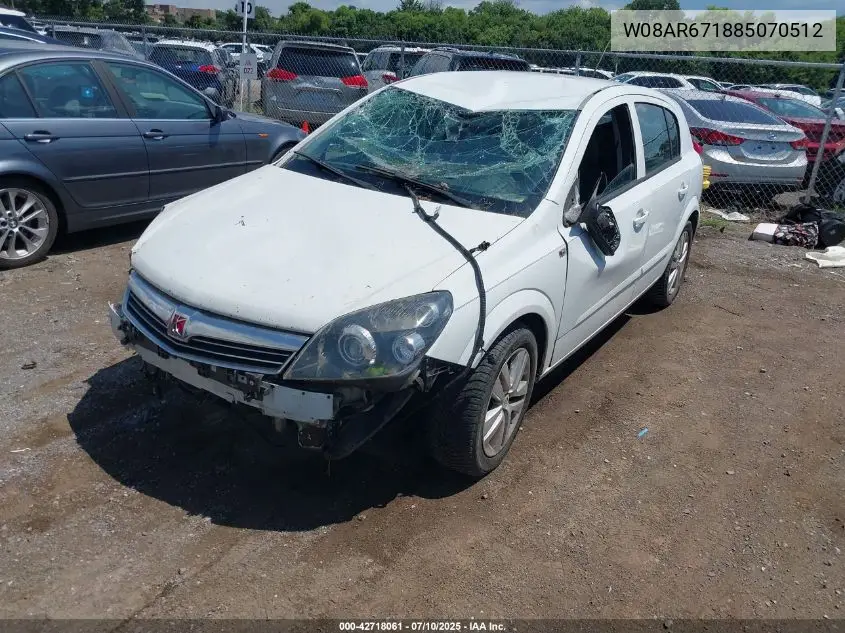 2008 Saturn Astra Xe VIN: W08AR671885070512 Lot: 42718061