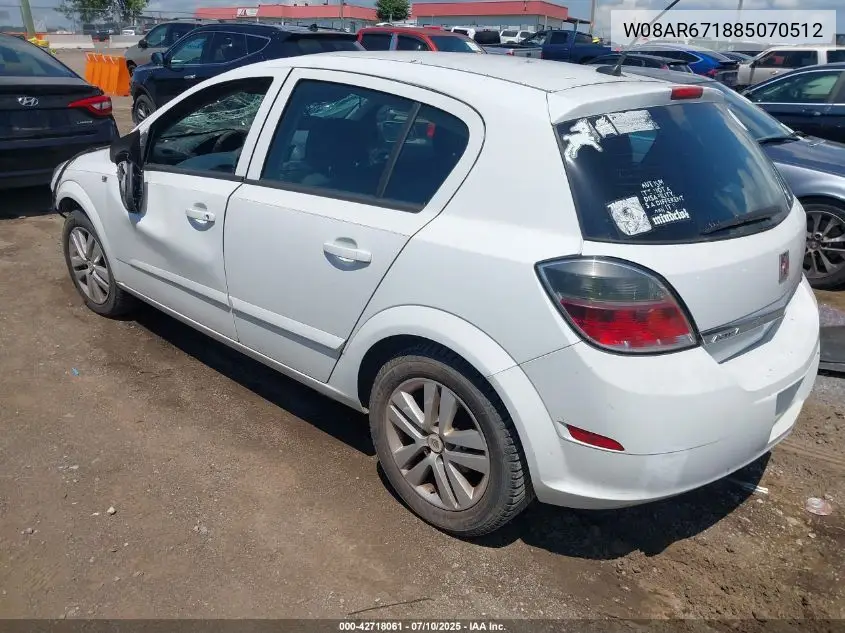 2008 Saturn Astra Xe VIN: W08AR671885070512 Lot: 42718061
