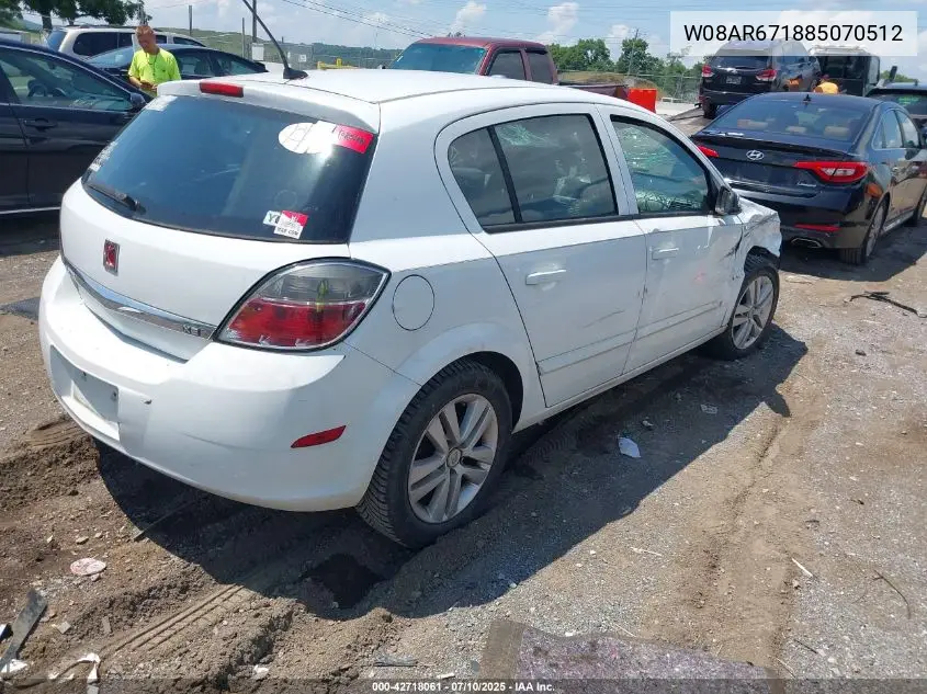 2008 Saturn Astra Xe VIN: W08AR671885070512 Lot: 42718061