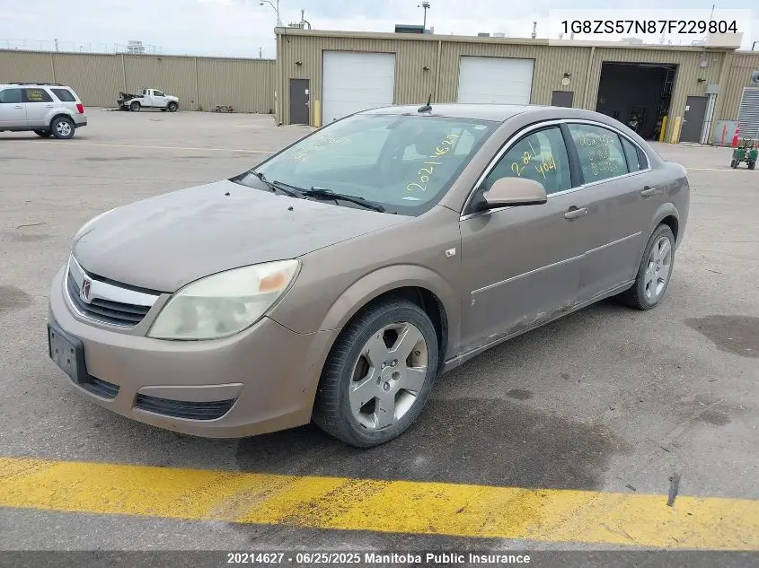 2007 Saturn Aura Xe VIN: 1G8ZS57N87F229804 Lot: 20214627