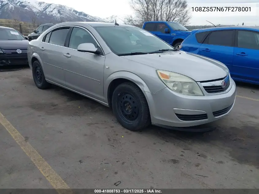 2007 Saturn Aura Xe VIN: 1G8ZS57N67F278001 Lot: 41808753