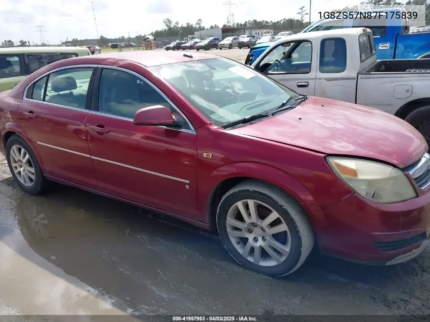 2007 Saturn Aura Xe VIN: 1G8ZS57N87F175839 Lot: 41957953