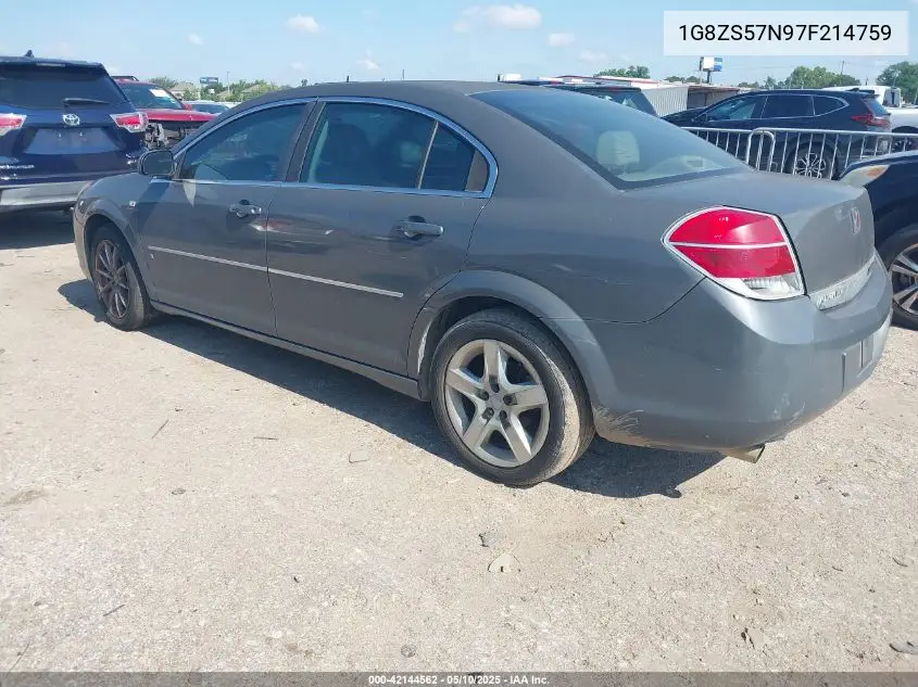 2007 Saturn Aura Xe VIN: 1G8ZS57N97F214759 Lot: 42144562