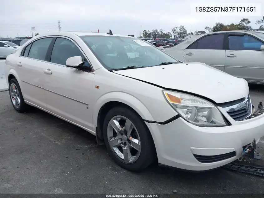 2007 Saturn Aura Xe VIN: 1G8ZS57N37F171651 Lot: 42164842