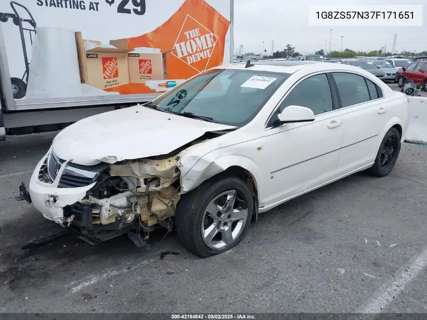 2007 Saturn Aura Xe VIN: 1G8ZS57N37F171651 Lot: 42164842