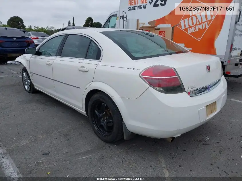 2007 Saturn Aura Xe VIN: 1G8ZS57N37F171651 Lot: 42164842