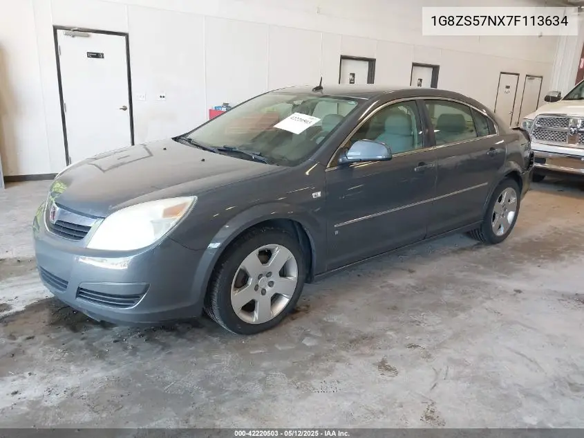 2007 Saturn Aura Xe VIN: 1G8ZS57NX7F113634 Lot: 42220503