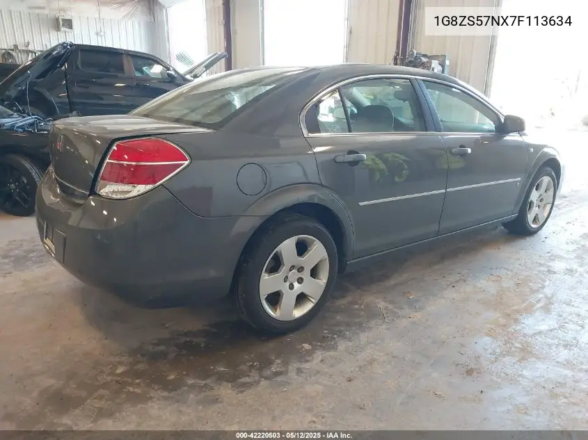 2007 Saturn Aura Xe VIN: 1G8ZS57NX7F113634 Lot: 42220503