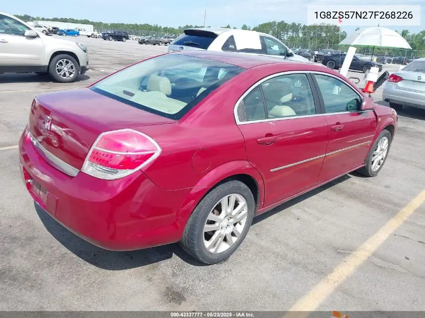 2007 Saturn Aura Xe VIN: 1G8ZS57N27F268226 Lot: 42337777