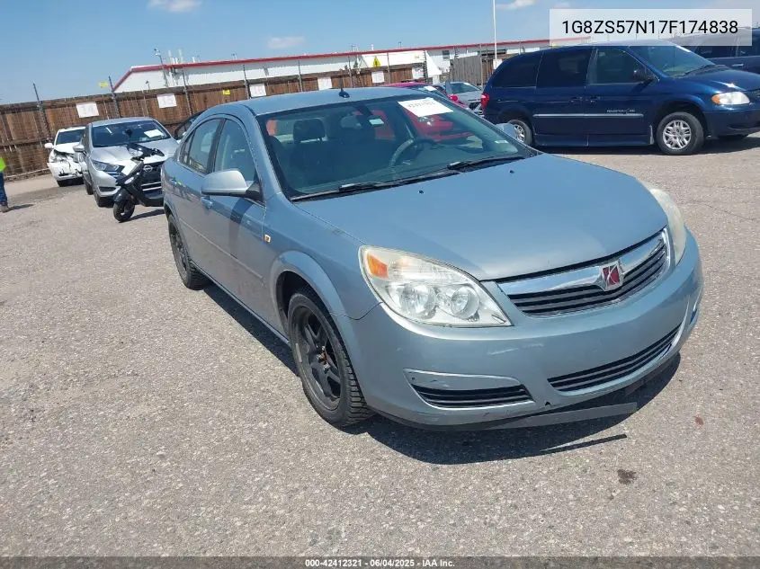 2007 Saturn Aura Xe VIN: 1G8ZS57N17F174838 Lot: 42412321