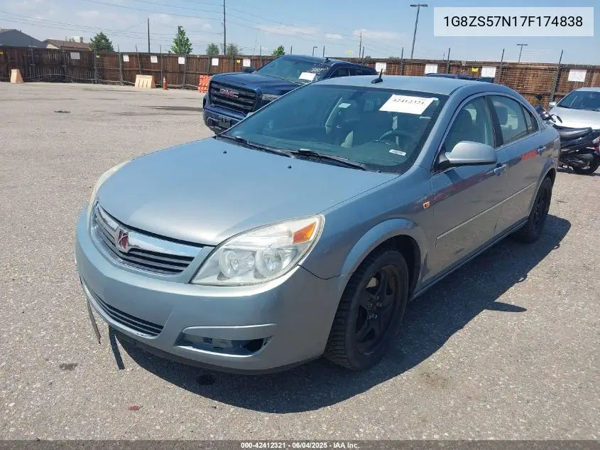 2007 Saturn Aura Xe VIN: 1G8ZS57N17F174838 Lot: 42412321