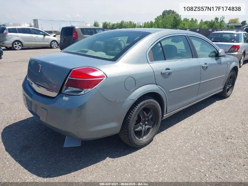 2007 Saturn Aura Xe VIN: 1G8ZS57N17F174838 Lot: 42412321