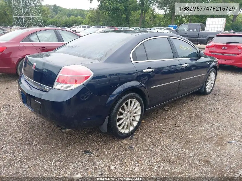2007 Saturn Aura Xr VIN: 1G8ZV57747F215729 Lot: 42647738