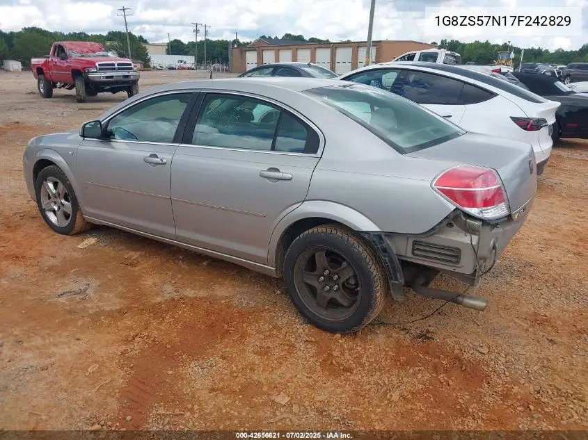 2007 Saturn Aura Xe VIN: 1G8ZS57N17F242829 Lot: 42656621