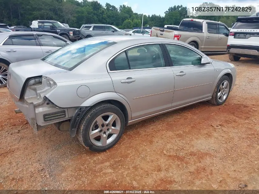 2007 Saturn Aura Xe VIN: 1G8ZS57N17F242829 Lot: 42656621