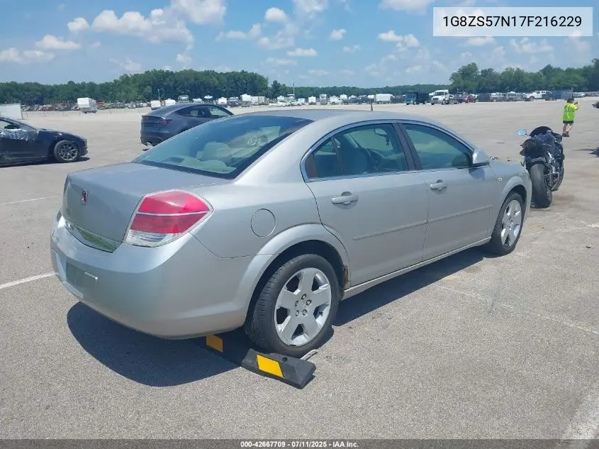 2007 Saturn Aura Xe VIN: 1G8ZS57N17F216229 Lot: 42667709