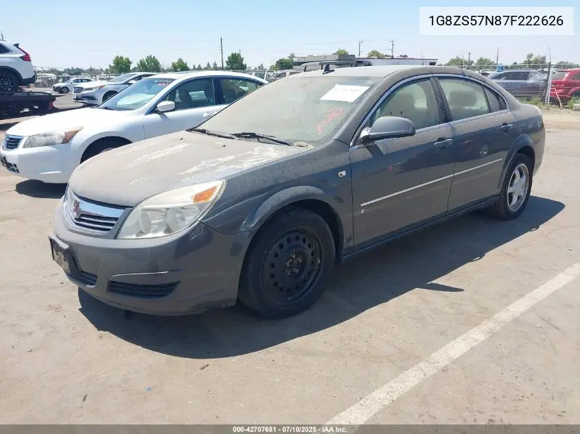 2007 Saturn Aura Xe VIN: 1G8ZS57N87F222626 Lot: 42707681