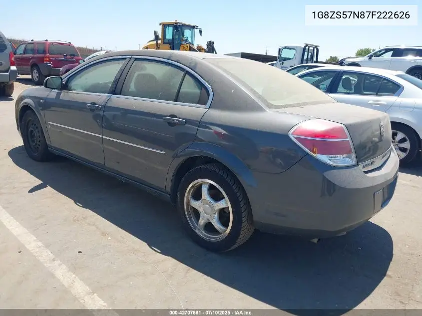 2007 Saturn Aura Xe VIN: 1G8ZS57N87F222626 Lot: 42707681