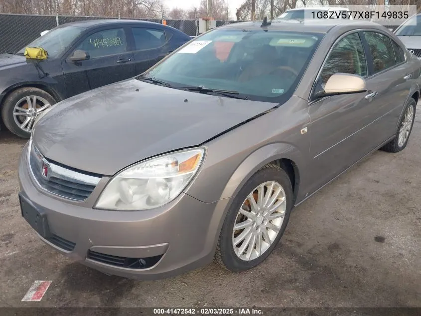 2008 Saturn Aura Xr VIN: 1G8ZV577X8F149835 Lot: 41472542