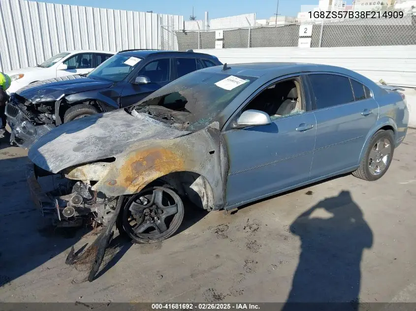 2008 Saturn Aura Xe VIN: 1G8ZS57B38F214909 Lot: 41681692