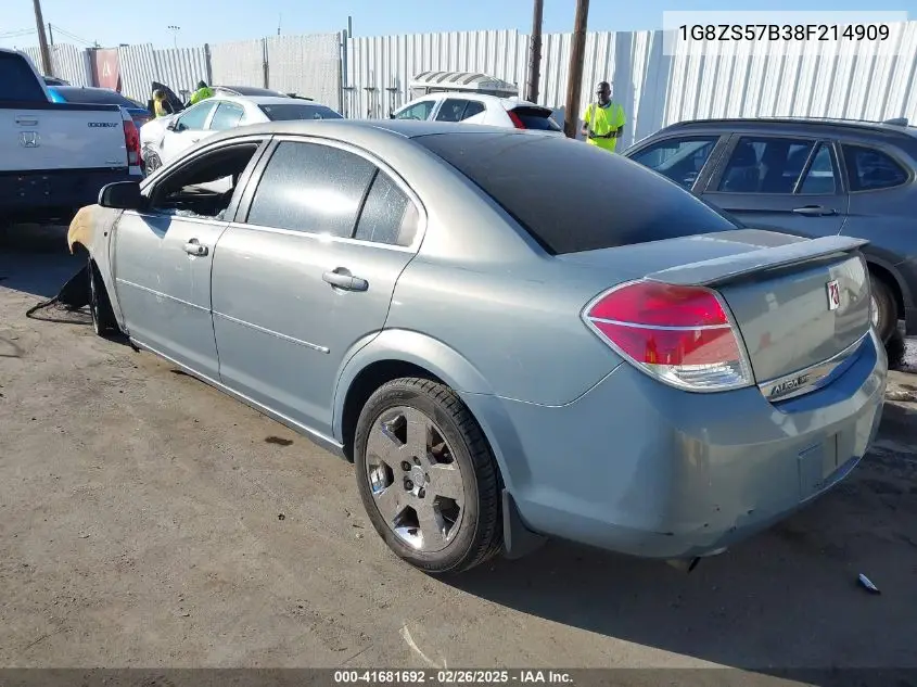2008 Saturn Aura Xe VIN: 1G8ZS57B38F214909 Lot: 41681692