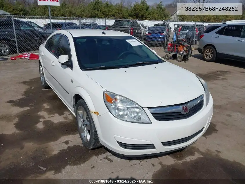 2008 Saturn Aura Xe VIN: 1G8ZS57B68F248262 Lot: 41861649