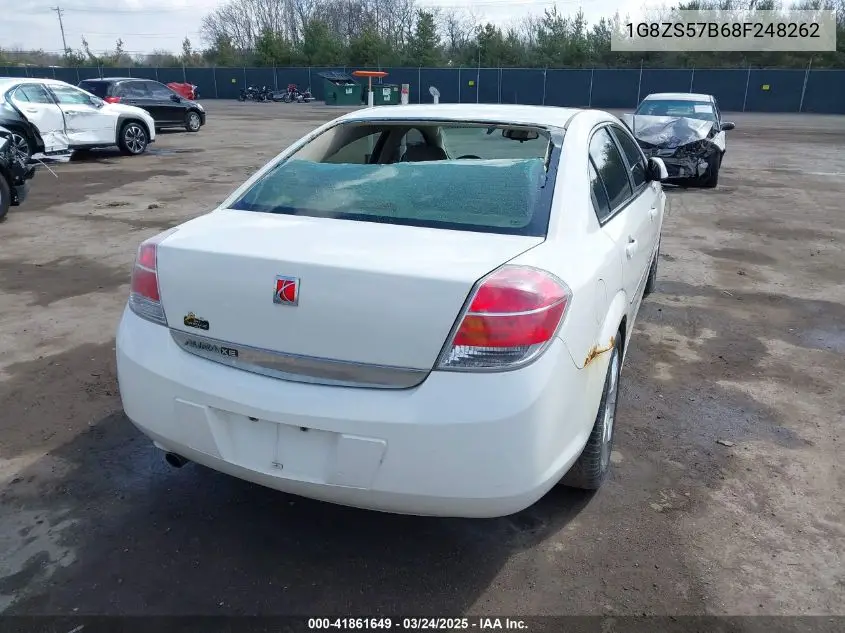 2008 Saturn Aura Xe VIN: 1G8ZS57B68F248262 Lot: 41861649