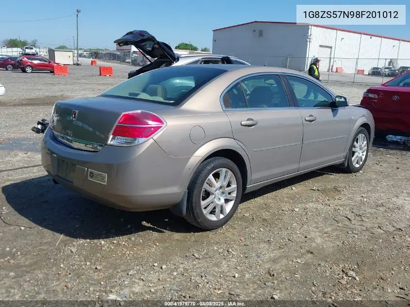 2008 Saturn Aura Xe VIN: 1G8ZS57N98F201012 Lot: 41979770