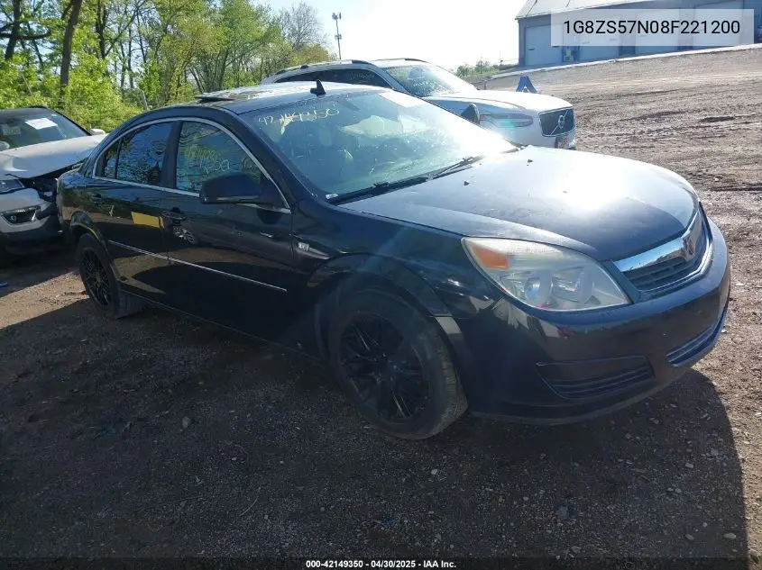 2008 Saturn Aura Xe VIN: 1G8ZS57N08F221200 Lot: 42149350