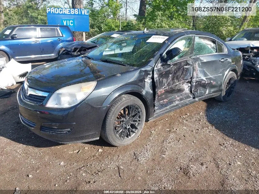 2008 Saturn Aura Xe VIN: 1G8ZS57N08F221200 Lot: 42149350