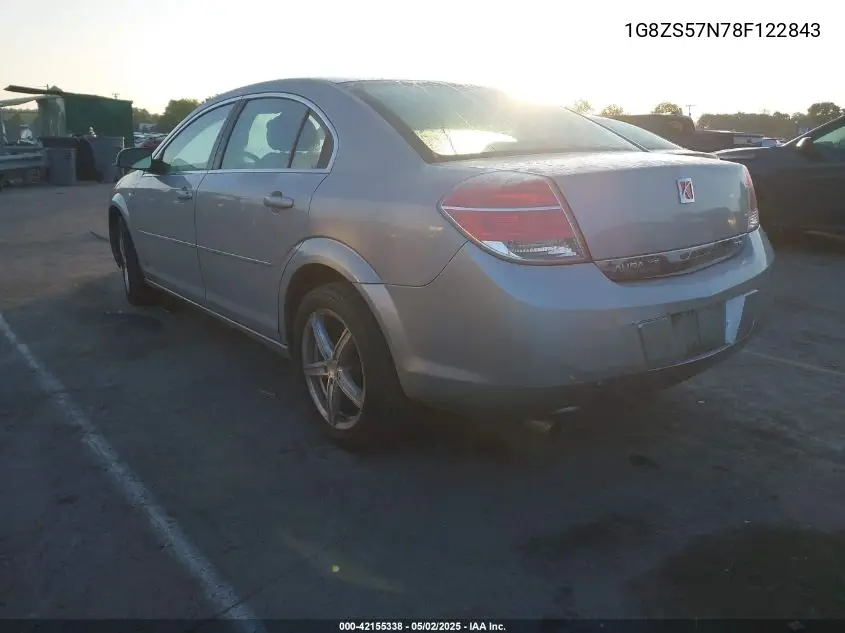 2008 Saturn Aura Xe VIN: 1G8ZS57N78F122843 Lot: 42155338