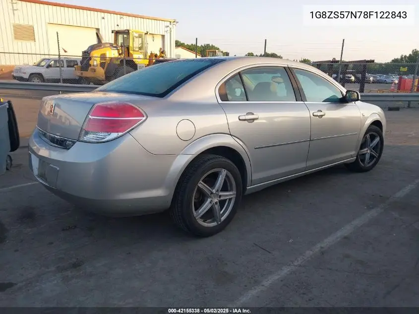 2008 Saturn Aura Xe VIN: 1G8ZS57N78F122843 Lot: 42155338