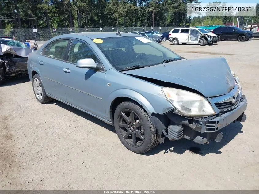 2008 Saturn Aura Xe VIN: 1G8ZS57N78F140355 Lot: 42161087