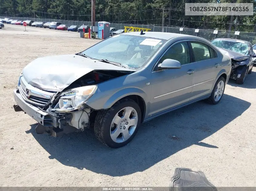 2008 Saturn Aura Xe VIN: 1G8ZS57N78F140355 Lot: 42161087
