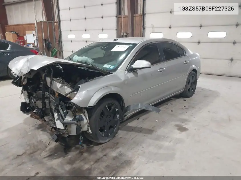 2008 Saturn Aura Xe VIN: 1G8ZS57B08F227326 Lot: 42169913