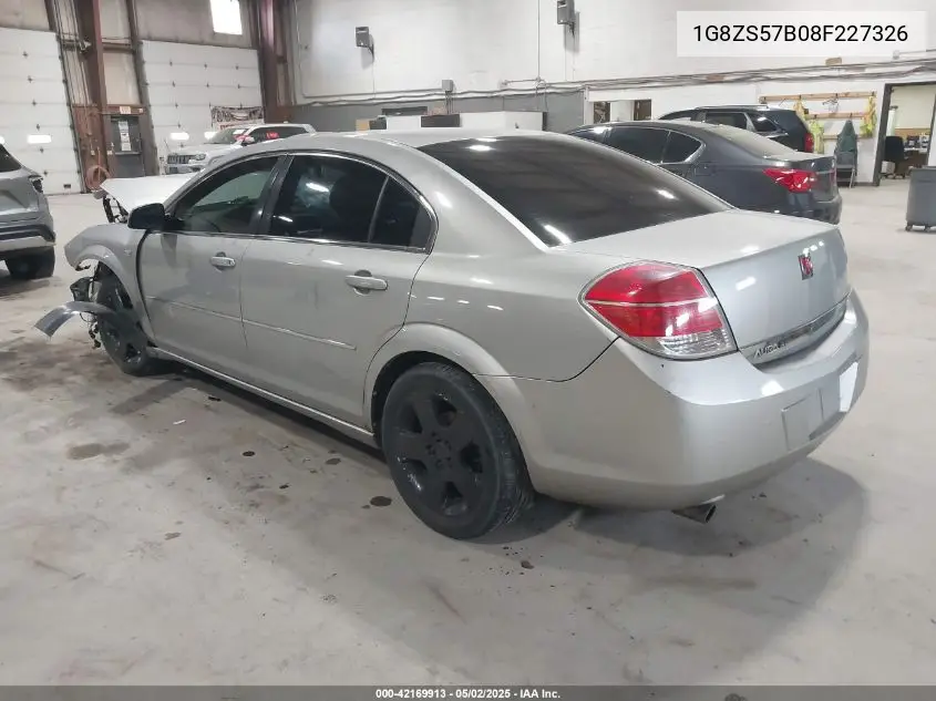 2008 Saturn Aura Xe VIN: 1G8ZS57B08F227326 Lot: 42169913