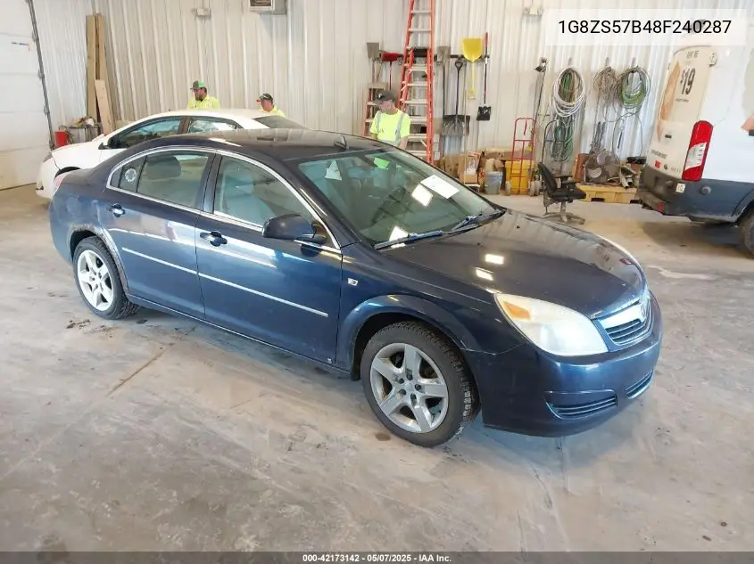 2008 Saturn Aura Xe VIN: 1G8ZS57B48F240287 Lot: 42173142