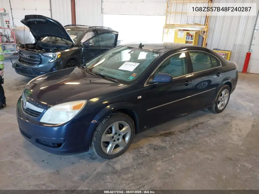 2008 Saturn Aura Xe VIN: 1G8ZS57B48F240287 Lot: 42173142