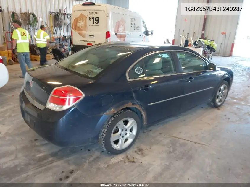 2008 Saturn Aura Xe VIN: 1G8ZS57B48F240287 Lot: 42173142