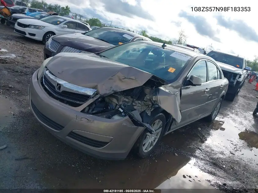 2008 Saturn Aura Xe VIN: 1G8ZS57N98F183353 Lot: 42181185
