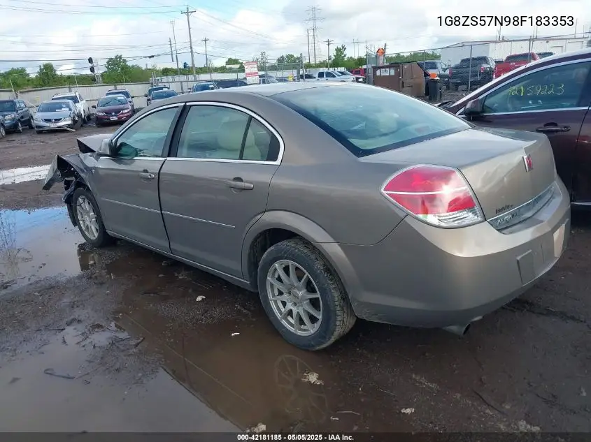 2008 Saturn Aura Xe VIN: 1G8ZS57N98F183353 Lot: 42181185